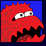 A hungry red funny monster. #13
