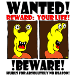 Wanted poster, Beware of hurling Monster!